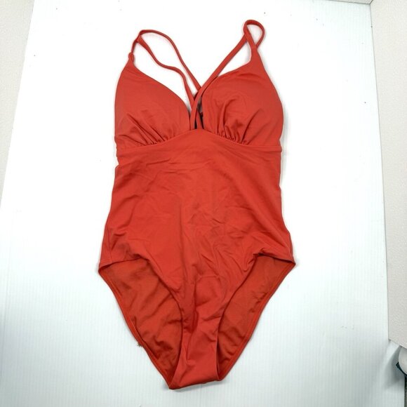 swimsuits for all one piece orange coverage beachy pool size 4 ashley graham - Picture 4 of 8